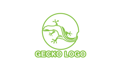Kertenkele geko hayvan sürüngen logosu basit v33