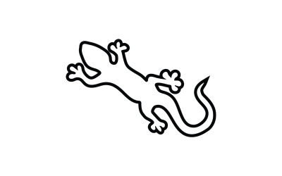 Lagarto gecko animal reptil logo simple v16