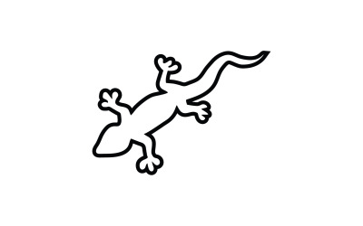 Lagarto gecko animal reptil logo simple v19