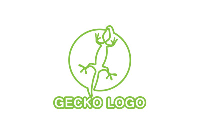 Lagarto gecko animal reptil logo simple v38