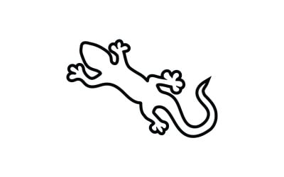 Lizard gecko animal reptil logo simple v16