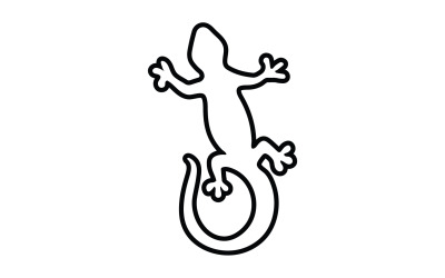 Lucertola geco animale rettile logo semplice v18