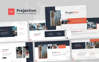 Projektion – Powerpoint-Vorlage für den Bau
