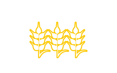 Projektowanie logo żywności pszenicy ryżu owsa v11