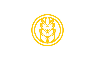Trigo arroz avena comida logo diseño v8
