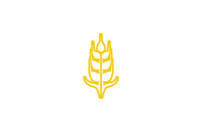 Wheat rice oat food logo design v12