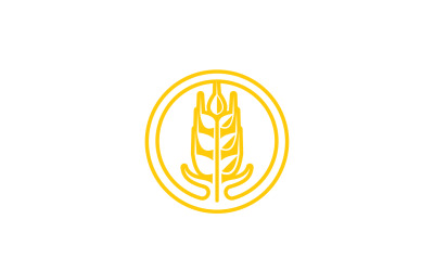 Wheat rice oat food logo design v16