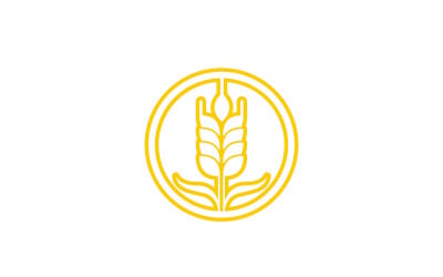 Wheat rice oat food logo design v17