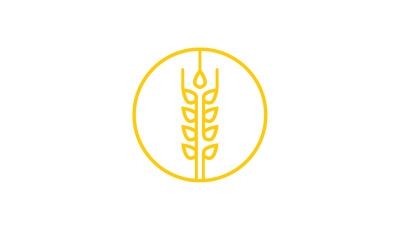 Wheat rice oat food logo design v23