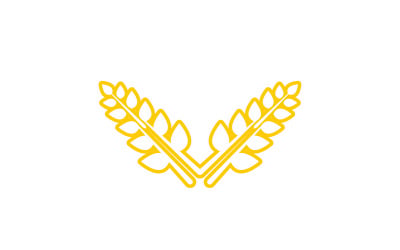 Wheat rice oat food logo design v2