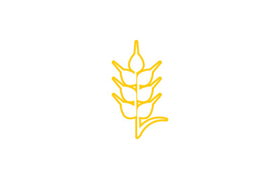 Wheat rice oat food logo design v5