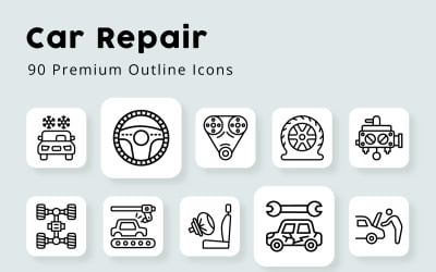 Autoreparatur einzigartige Gliederungssymbole