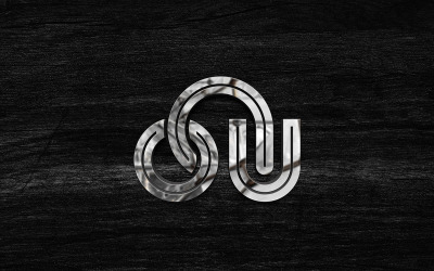 Макет логотипу текстури білого скла для 3d-презентації бренду компанії