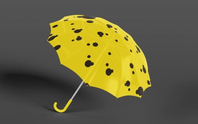 Maqueta de paraguas transparente