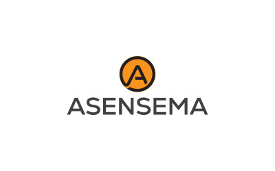 Modelo de design de logotipo Asensema letra A
