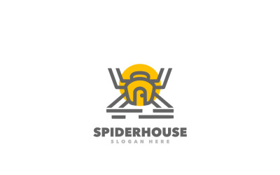 Spider house simple logo template
