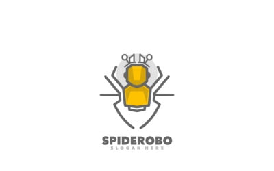 Spider robot simple logo template