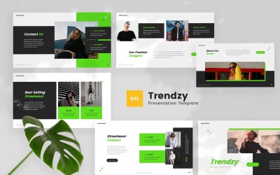 Trendzy — Шаблон Google Slides для уличной одежды и моды
