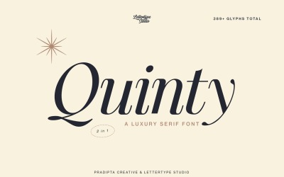 Família de fontes com serifa Quinty a Luxury