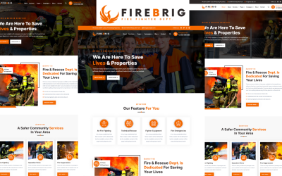 Firebrig - brandkår och brandkår HTML5-mall