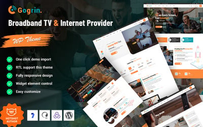 Gogrin - Tema de WordPress para proveedor de TV e Internet de banda ancha