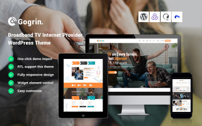 Gogrin - Thème WordPress pour la télévision à large bande et le fournisseur d'accès Internet