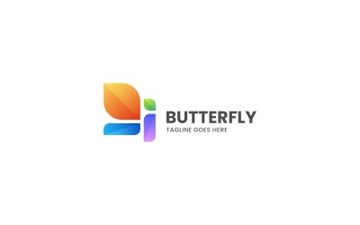 Kelebek Renkli Logo Stili 1