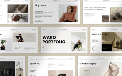 Layout da placa de equipe do portfólio Wako