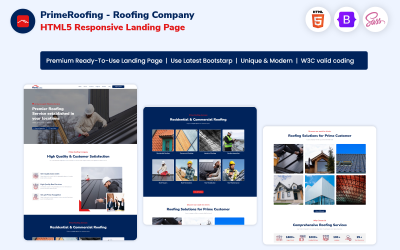 PrimeRoofing - Roofing Company HTML5 Responsive Landing Page