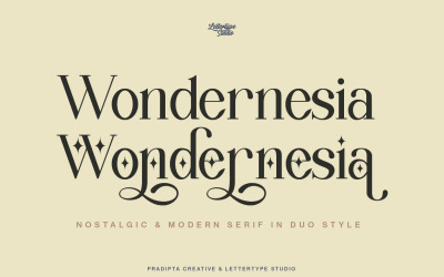 Serif nostálgico y moderno de Wondernesia