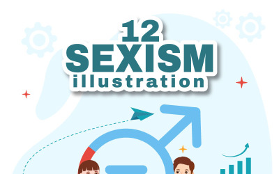 12 Sexism Män och kvinnor Illustration