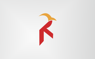 vogel r buchstabenlinie logo-vorlage