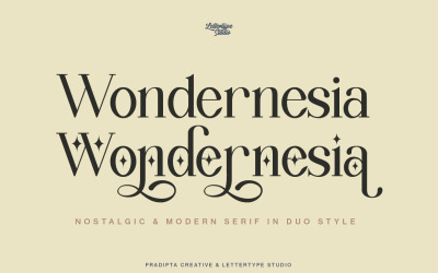 Wondernesia Nostaljik &amp;amp; Modern Serif