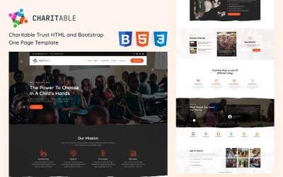 Charitativní – nevládní organizace a charitativní trustové služby HTML Bootstrap šablona