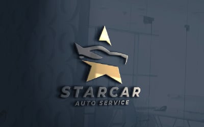 Hvězda Auto Logo Vektorové šablona