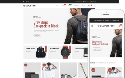 Lupus Men - Rent, minimalistiskt tema WooCommerce-tema