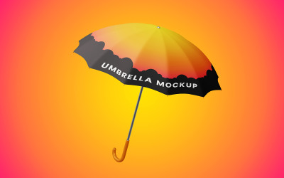 Modello di mockup di ombrello personalizzato