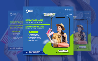 Modello di volantino per agenzia di viaggi moderna - Viaggio - Viaggi - Turismo - Altro