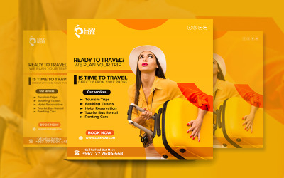 Modern reisbureau flyer sjabloon - reis - reizen - vrije tijd-een andere