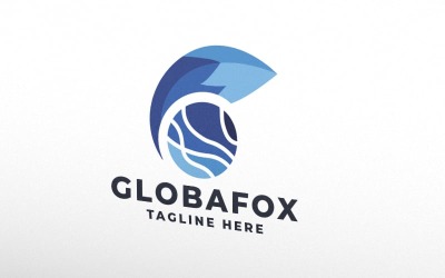 Plantilla de logotipo vectorial de zorro global