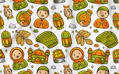 Ramadan Doodle Seamless Pattern #02