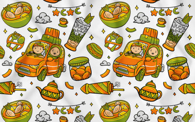 Ramadan Doodle Seamless Pattern #03