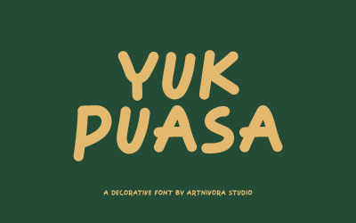 Yukpuasa - Modern weergavelettertype