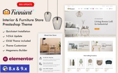 Furniart - Tema Responsivo de Prestashop para tienda de muebles de interior