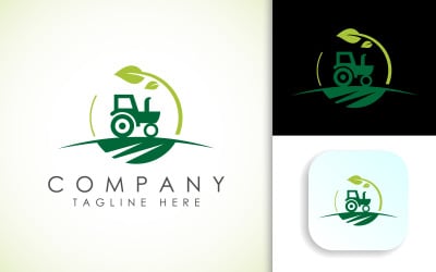 Logotipo del tractor, apto para industrias agrícolas.