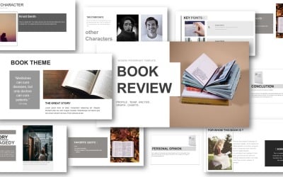 Modello di PowerPoint per la recensione del libro - Fantastiche diapositive