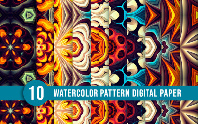 Sömlös digital batik stil mönster