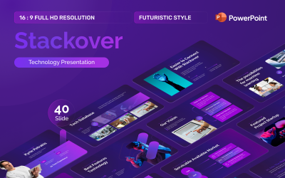 Stackover创意技术PowerPoint模板