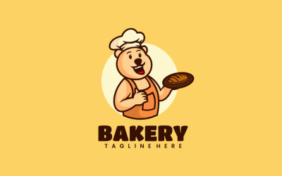 Bakery Mascot rajzfilm logó