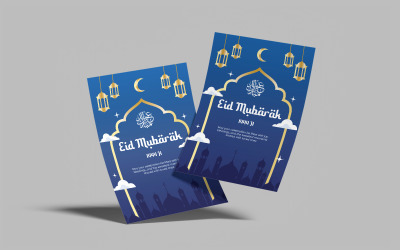 Eid Mubarak Groet Folder Sjabloon